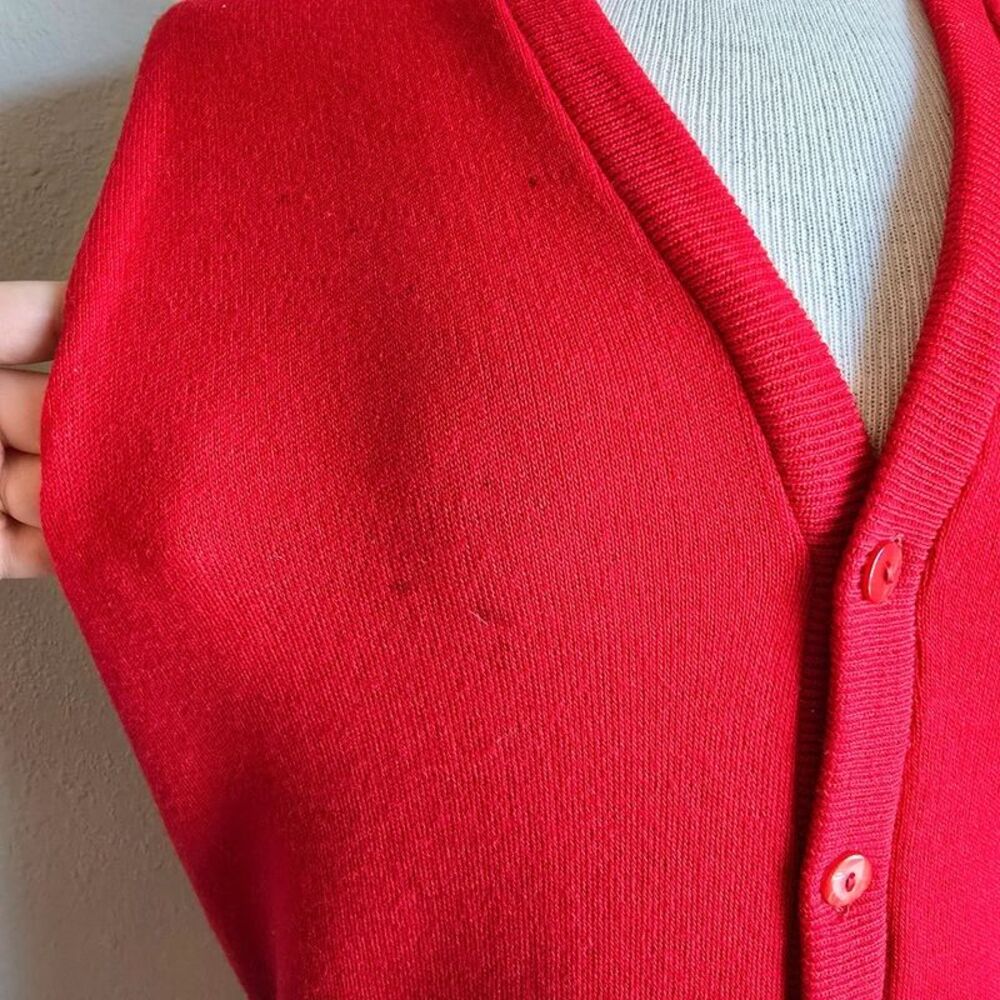 Vintage Wickbury Men’s Red Wool Sweater Vest Size L - Picture 2 of 10